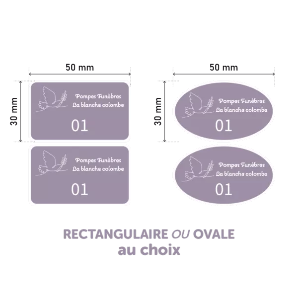 Étiquettes Jumelles Personnalisables - Rectangulaire ou Ovale