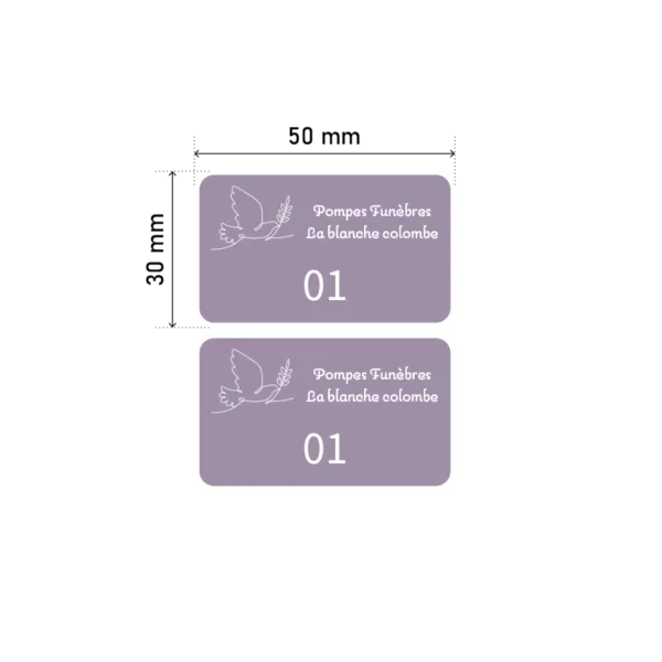 Étiquettes Jumelles Personnalisables - Rectangulaire ou Ovale